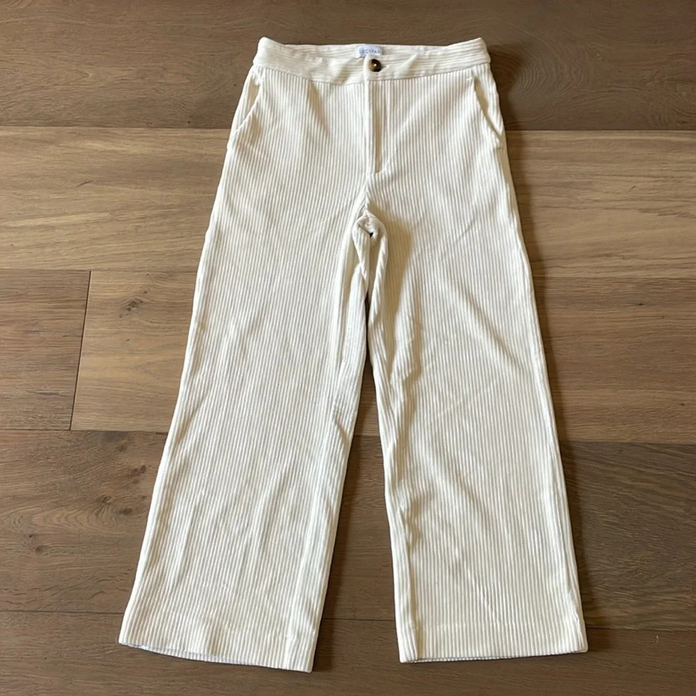 Lucy Paris Bruna Corduroy Pant Ivory Size Medium - Picture 2 of 11